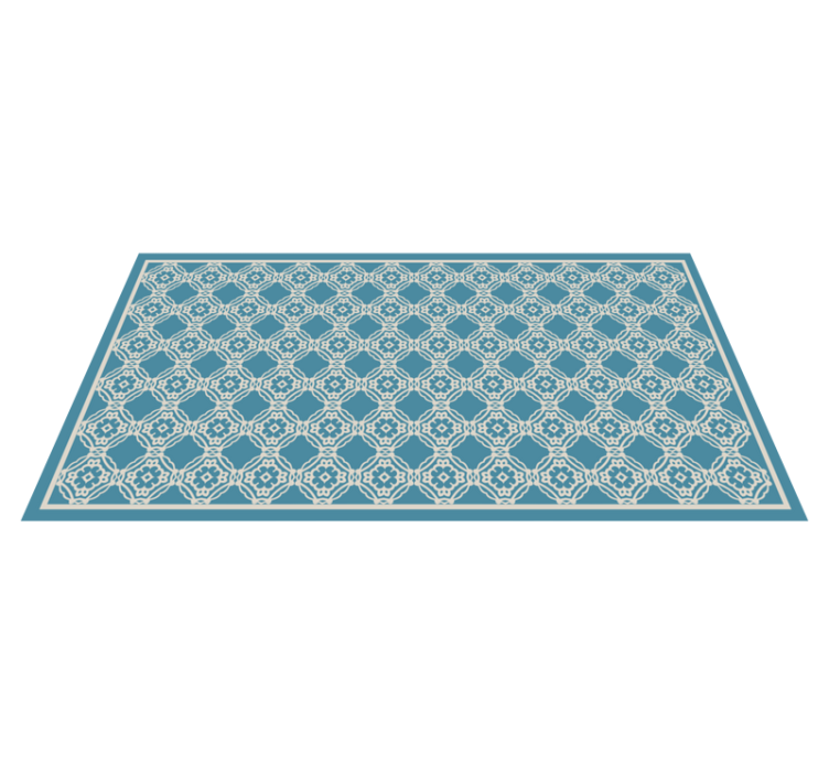 Tapis mosaique vinyle élégante composition bleue - TenStickers