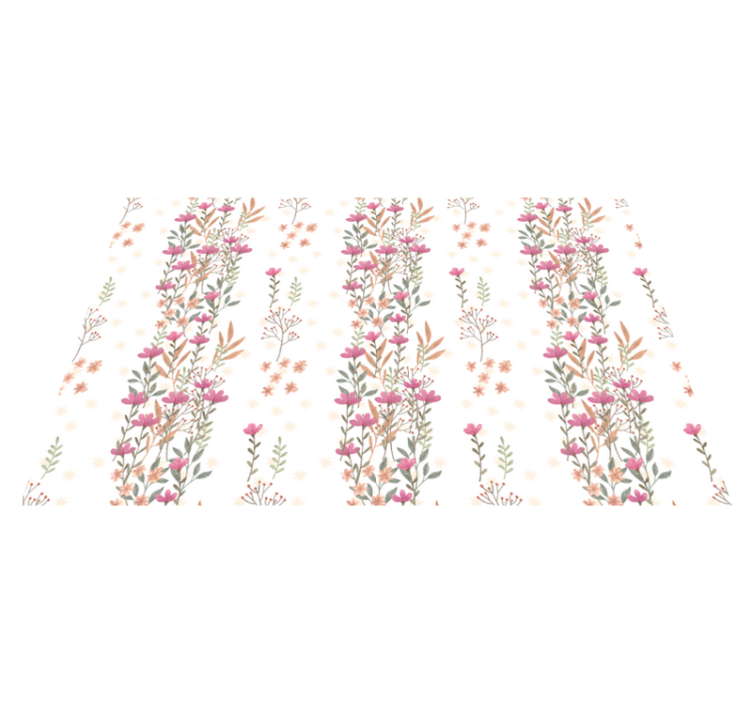 Tapis vinyle fleurs et plantes motif à motifs floraux - TenStickers