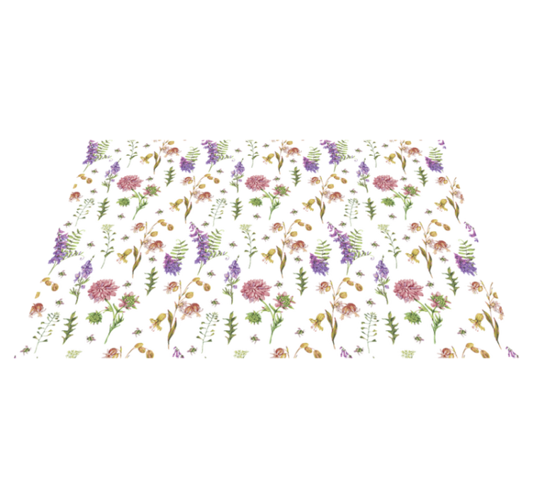Tapis vinyle fleurs et plantes composition Éclatante - TenStickers