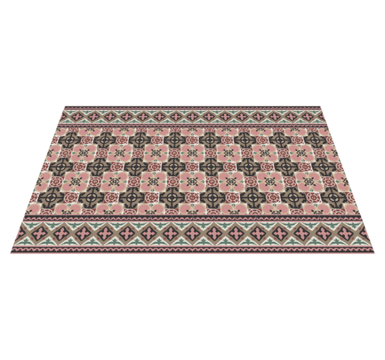 Tapis vinyle cuisine motif botanique rétro - TenStickers