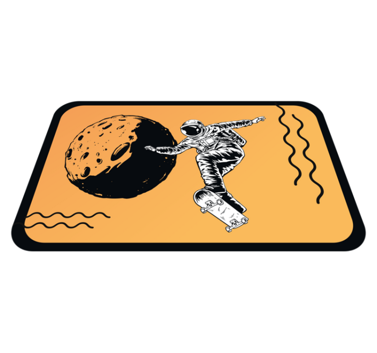 Tapis vinyle autres tapis astronaute en skateboard - TenStickers