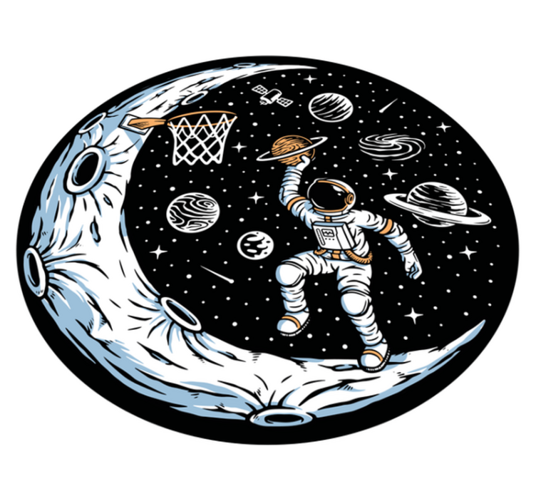 Tapis vinyle étoile astronaute plongeant - TenStickers