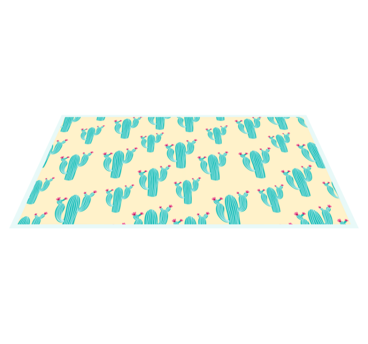 Tapis vinyle nature motif de cactus - TenStickers