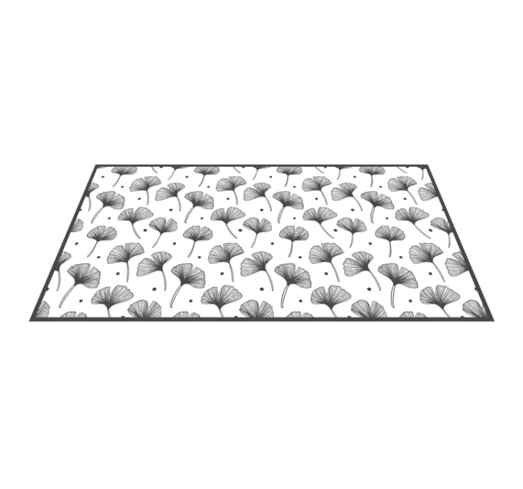 Tapis vinyle nature inspiration feuille de ginkgo - TenStickers