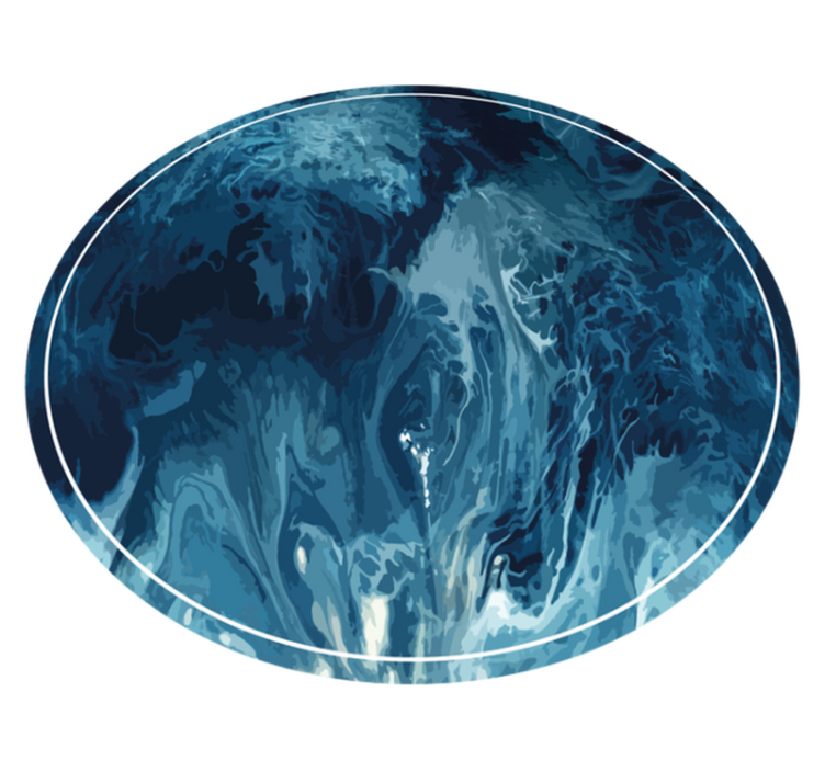 Tapis vinyle nature tourbillon bleu océan - TenStickers
