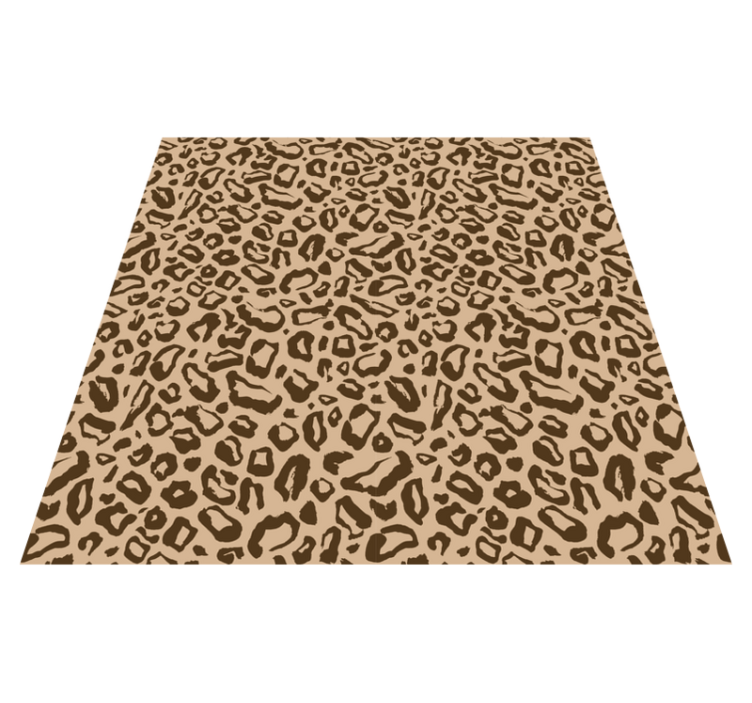 Tapis vinyle animal imprimé léopard marron - TenStickers