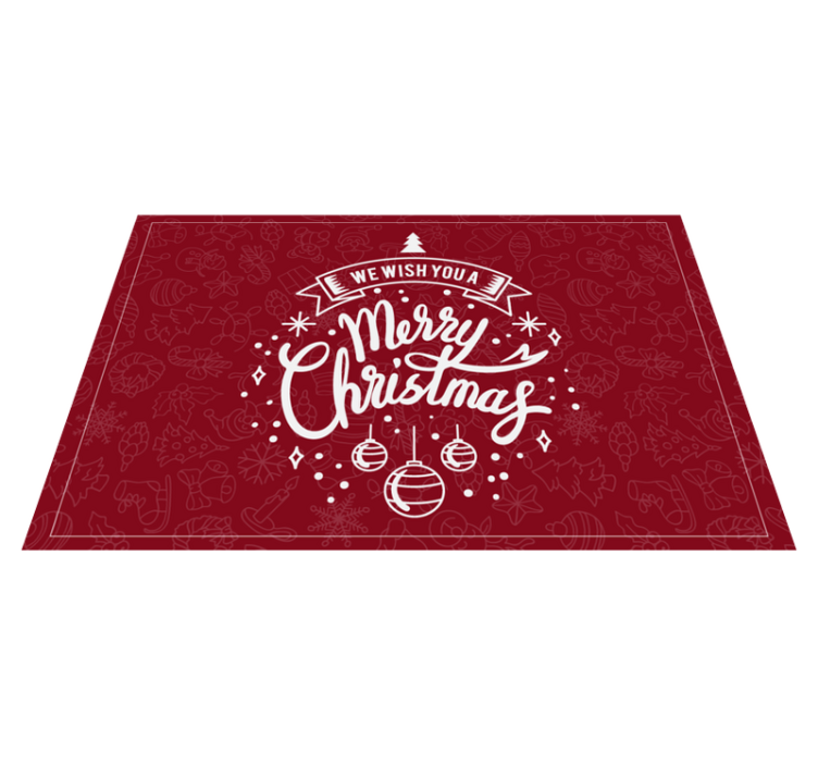 Tapis vinyle noël joyeuses fêtes - TenStickers