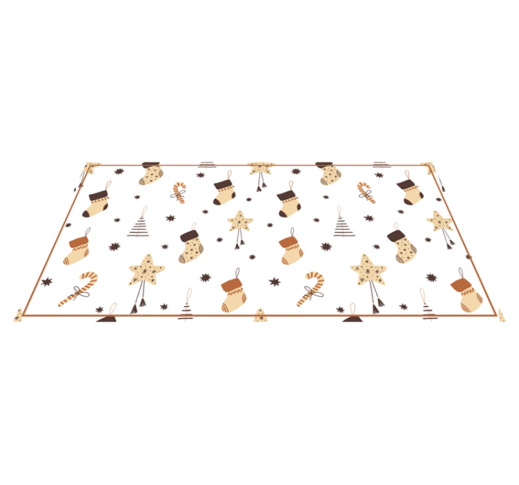 Tapis vinyle noël célébrations des fêtes blanches - TenStickers