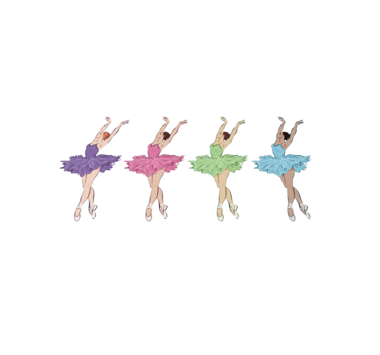 Tapis vinyle autres tapis ensemble de danseurs de ballet - TenStickers