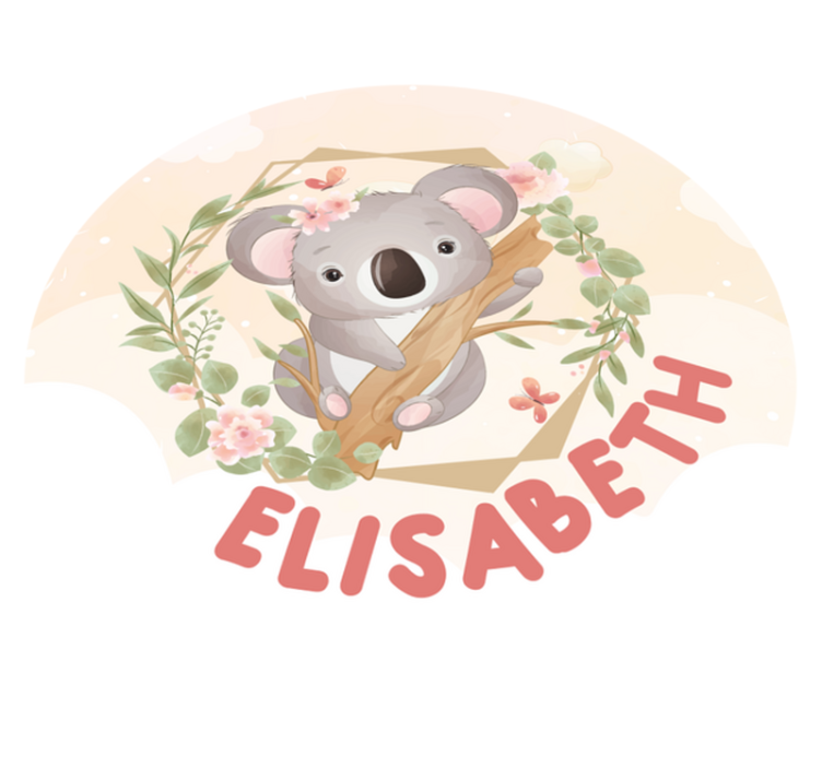Tapis vinyle personnalisé art de koala adorable - TenStickers