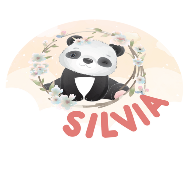 Tapis vinyle personnalisé art de l'adorable panda - TenStickers