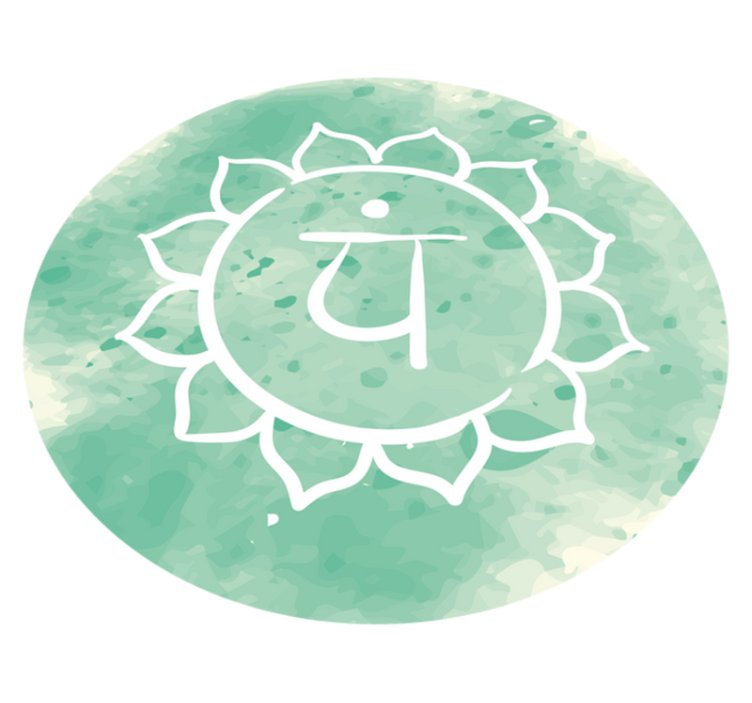 Tapis vinyle mandala symbole du chakra du lotus - TenStickers