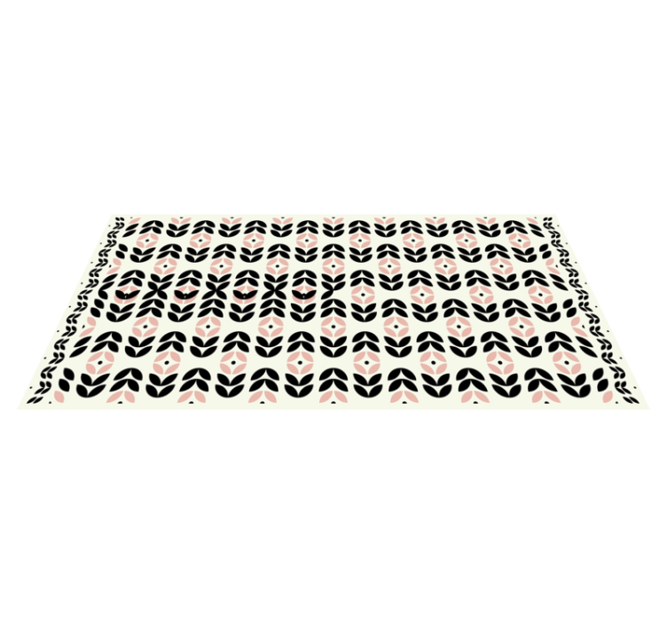 Tapis vinyle moderne motif géométrique floral - TenStickers