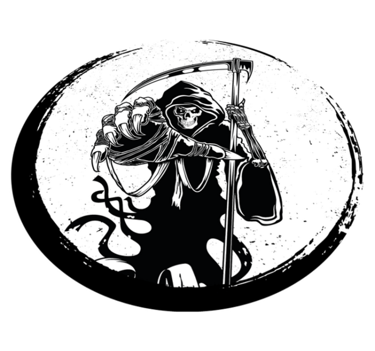 Tapis vinyle halloween motif de la grande faucheuse - TenStickers