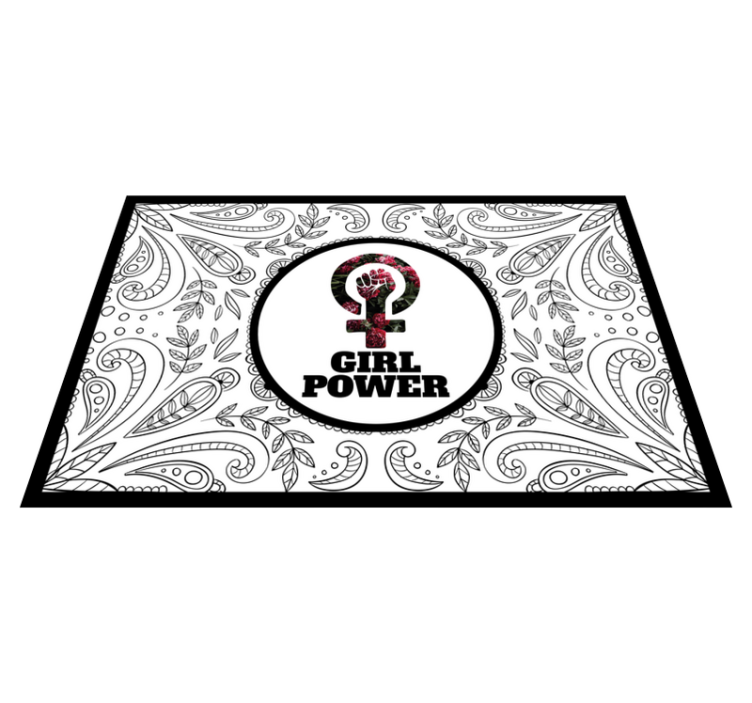 Tapis vinyle citation déclaration de pouvoir des filles - TenStickers