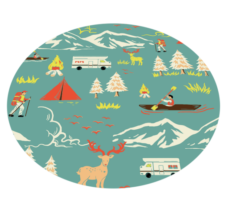 Tapis vinyle nature aventure en plein air - TenStickers