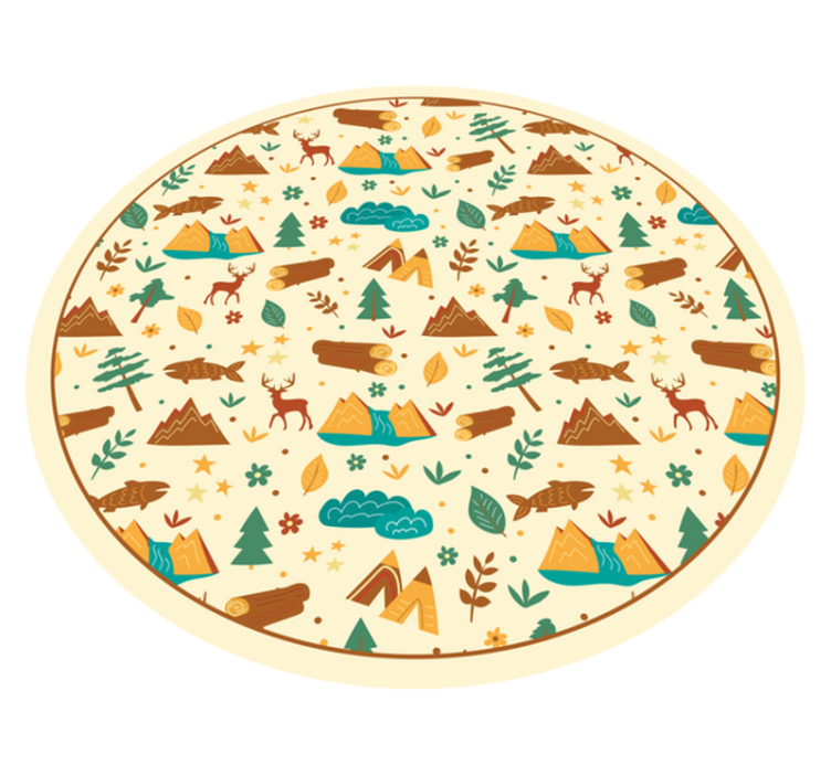 Tapis vinyle nature paysage d'aventure en plein air - TenStickers