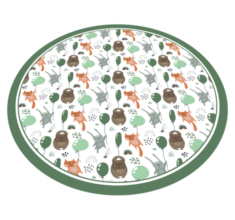 Tapis vinyle pour enfants ballons animaux ludiques - TenStickers