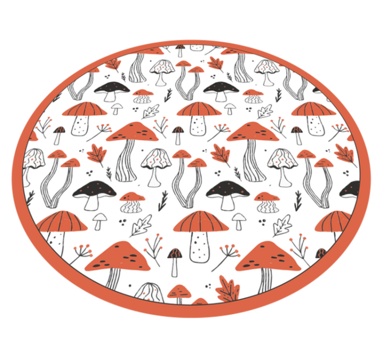 Tapis vinyle nature royaume des champignons fantastiques - TenStickers