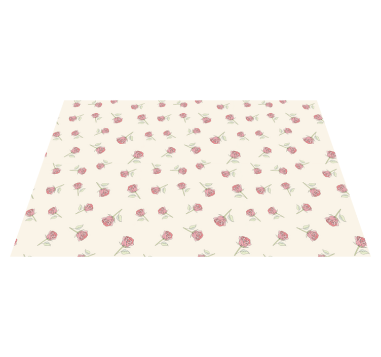 Tapis vinyle fleurs et plantes charmant motif de rose - TenStickers
