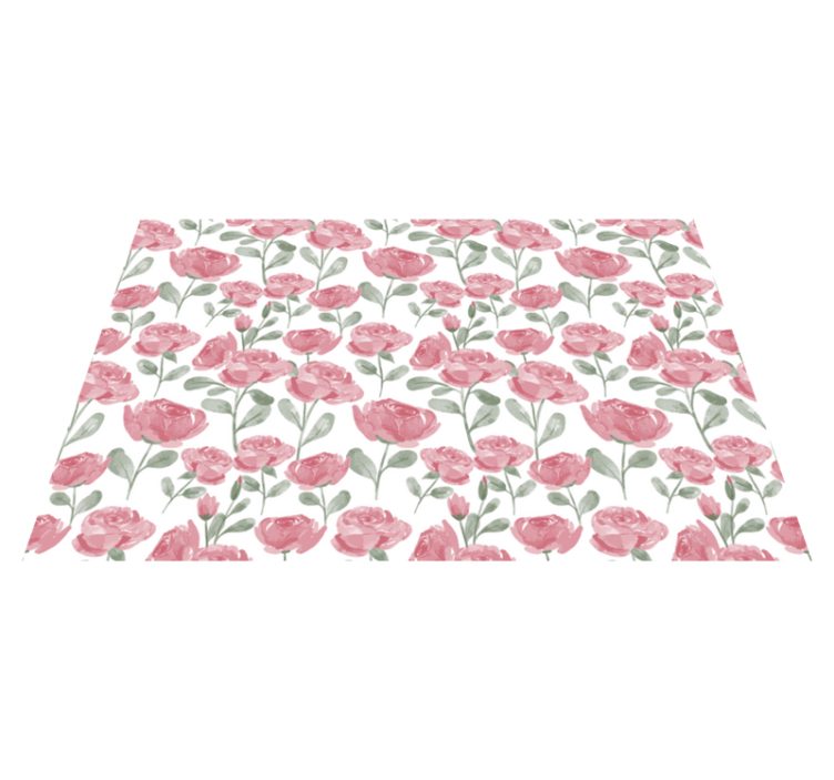 Tapis vinyle fleurs et plantes motif coquelicots - TenStickers