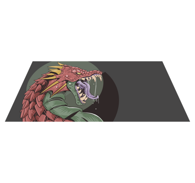 Tapis vinyle ado illustration de tête de dragon - TenStickers