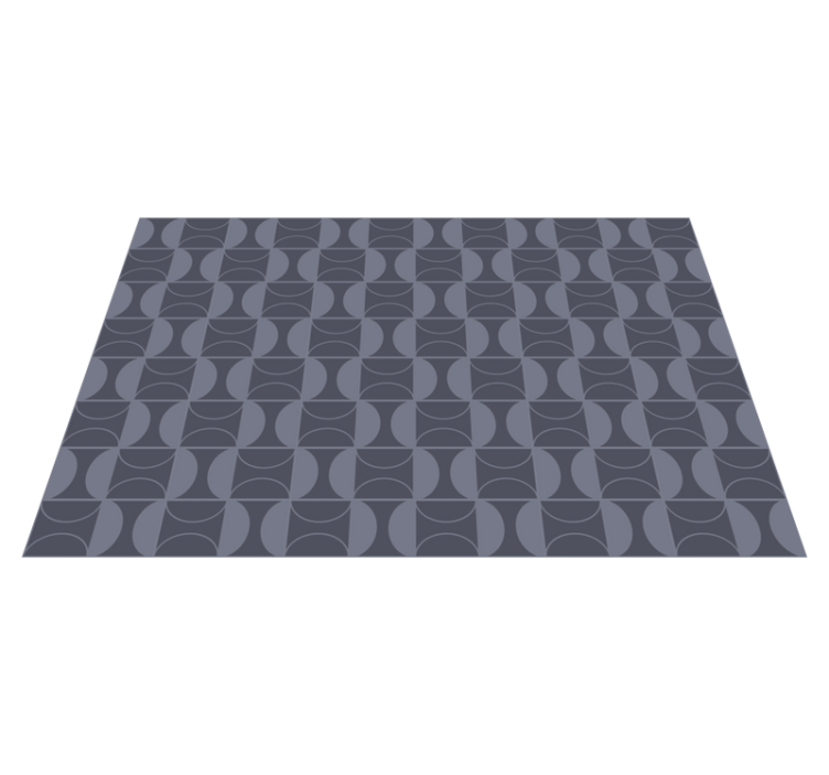 Tapis vinyle géométrique style à motifs circulaires - TenStickers
