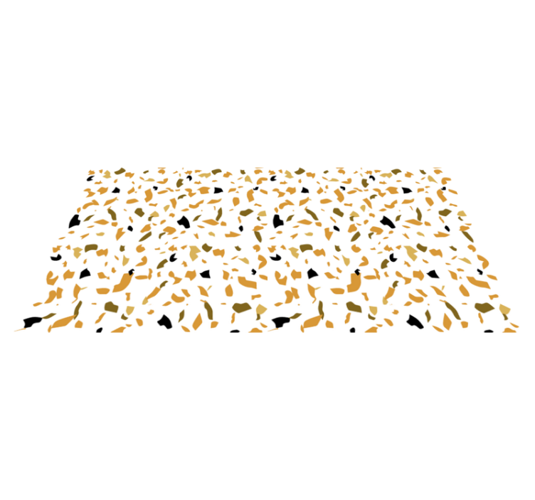 Tapis vinyle texture terrazzo blanc et marron - TenStickers