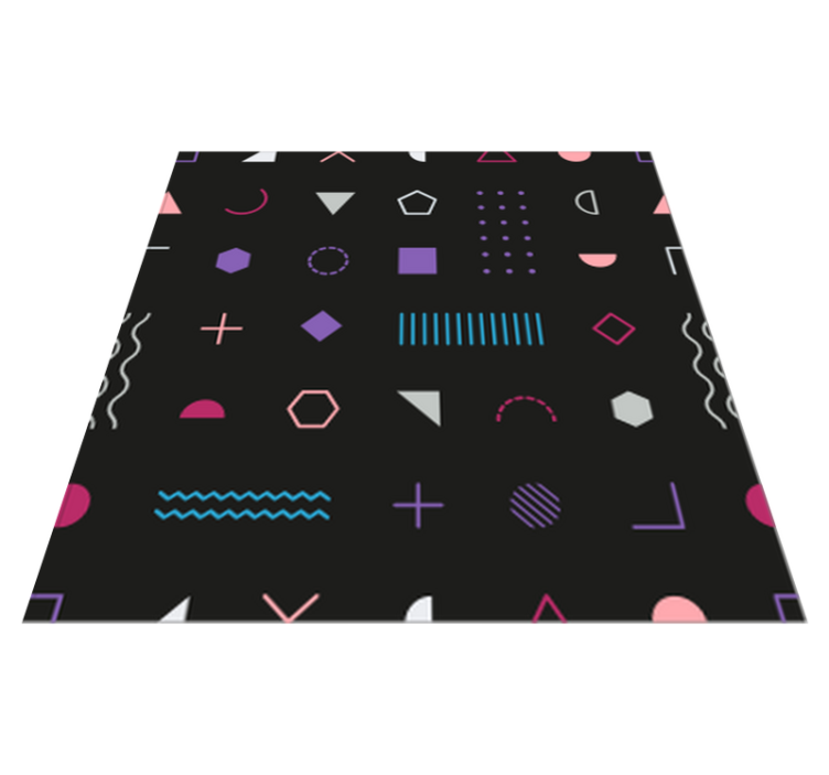Tapis vinyle géométrique affichage de formes ludiques - TenStickers