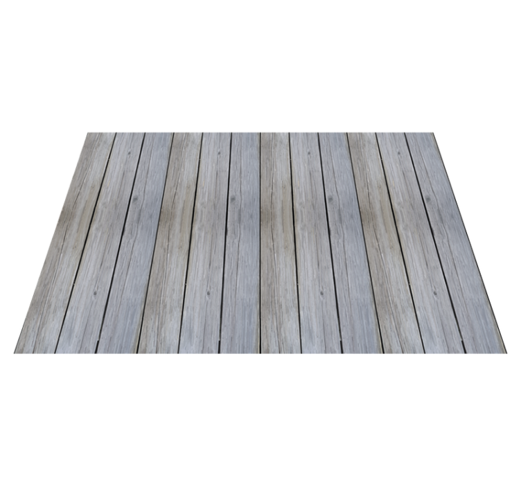 Tapis vinyle imitation parquet planches grises patinées - TenStickers