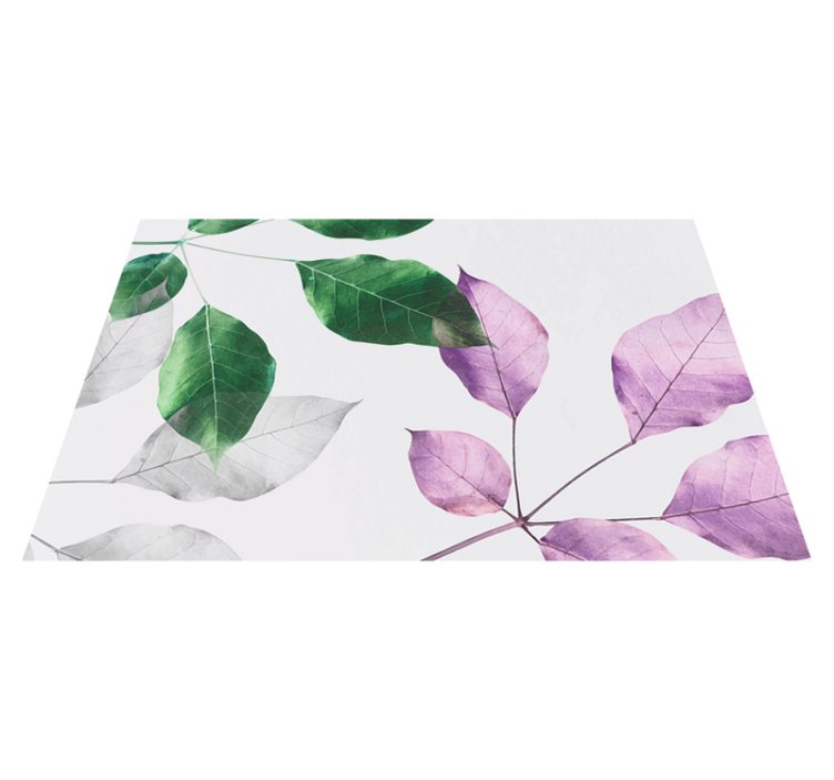 Tapis vinyle fleurs et plantes imprimés botaniques feuillus - TenStickers