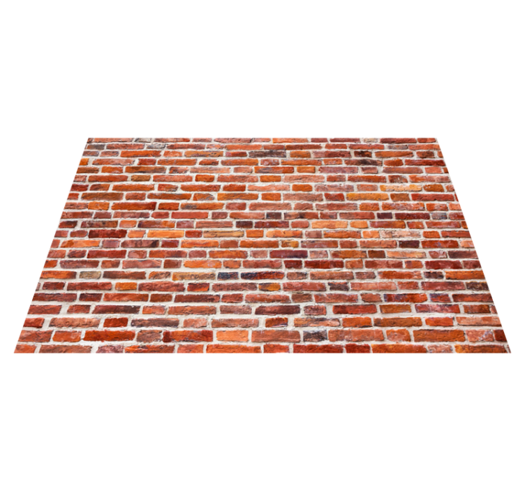 Tapis vinyle pierre look rouge rustique - TenStickers
