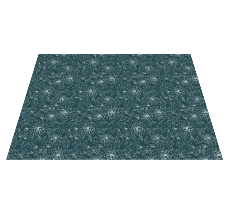 Tapis vinyle salon Fleurs blanches grand-millénaires - TenStickers