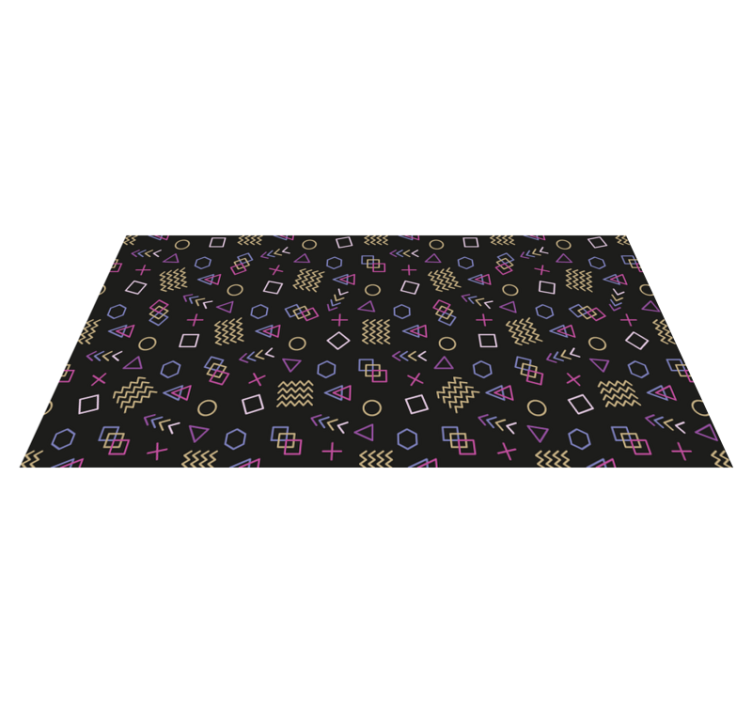 Tapis vinyle vintage formes géométriques rétro - TenStickers