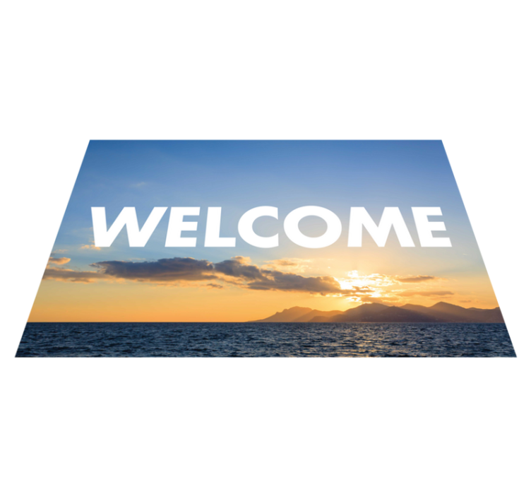 Tapis vinyle entrée accueil chaleureux au crépuscule - TenStickers