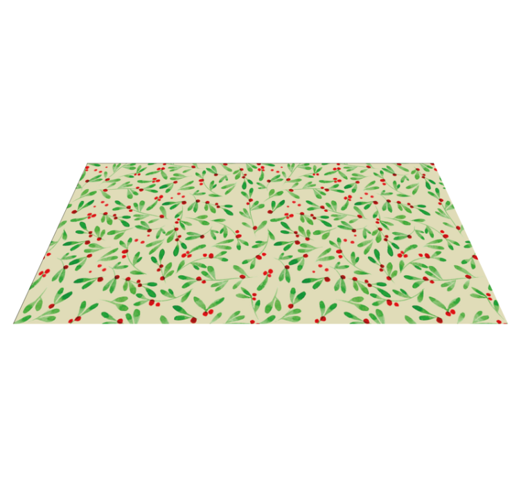 Tapis vinyle noël motif de baies de vacances - TenStickers