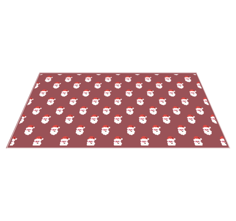 Tapis vinyle Noël motif de pères Noël - TenStickers