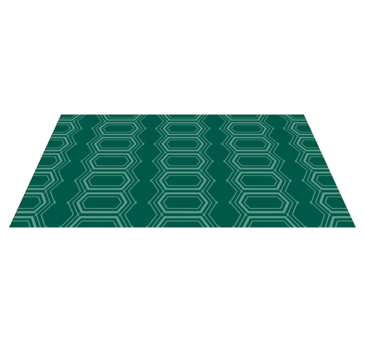 Tapis vinyle géométrique motif émeraude - TenStickers