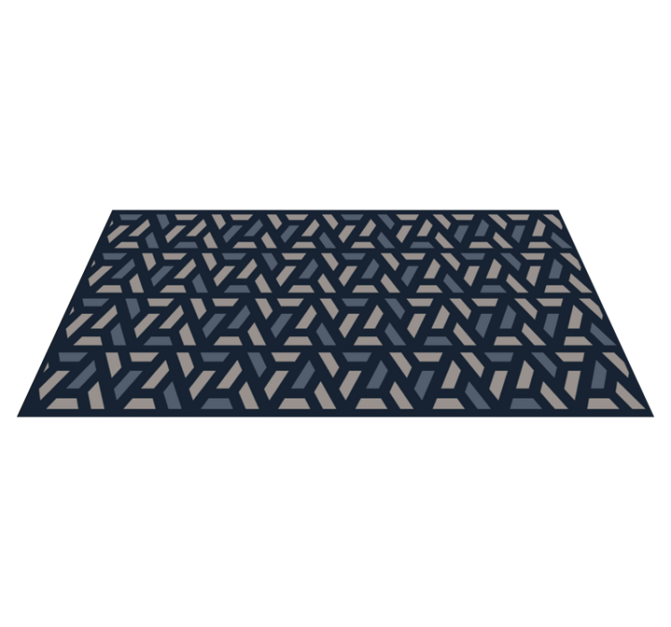 Tapis vinyle géométrique angles imbriqués - TenStickers