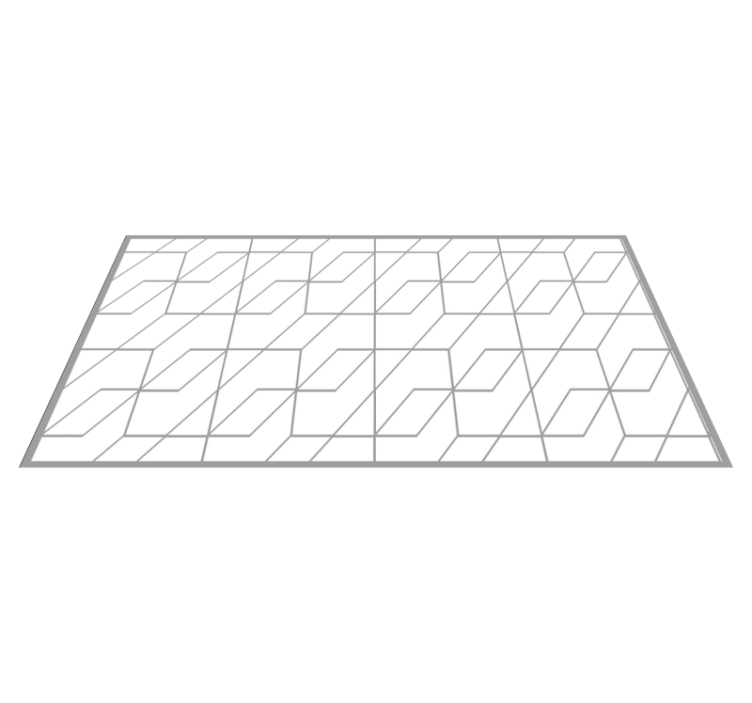 Tapis vinyle géométrique motif en zigzag - TenStickers