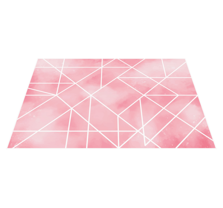 Tapis vinyle géométrique motif rose pastel - TenStickers