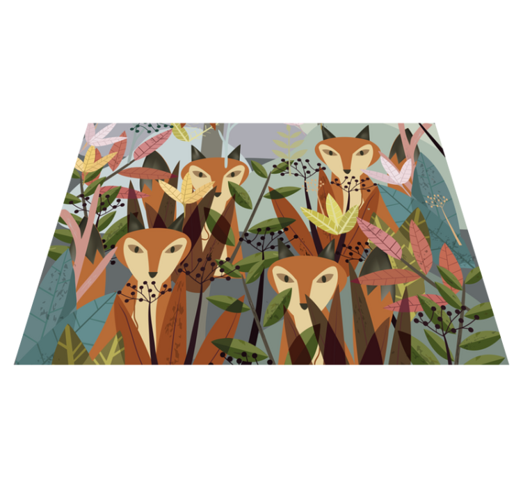 Tapis vinyle animal art de la faune forestière - TenStickers