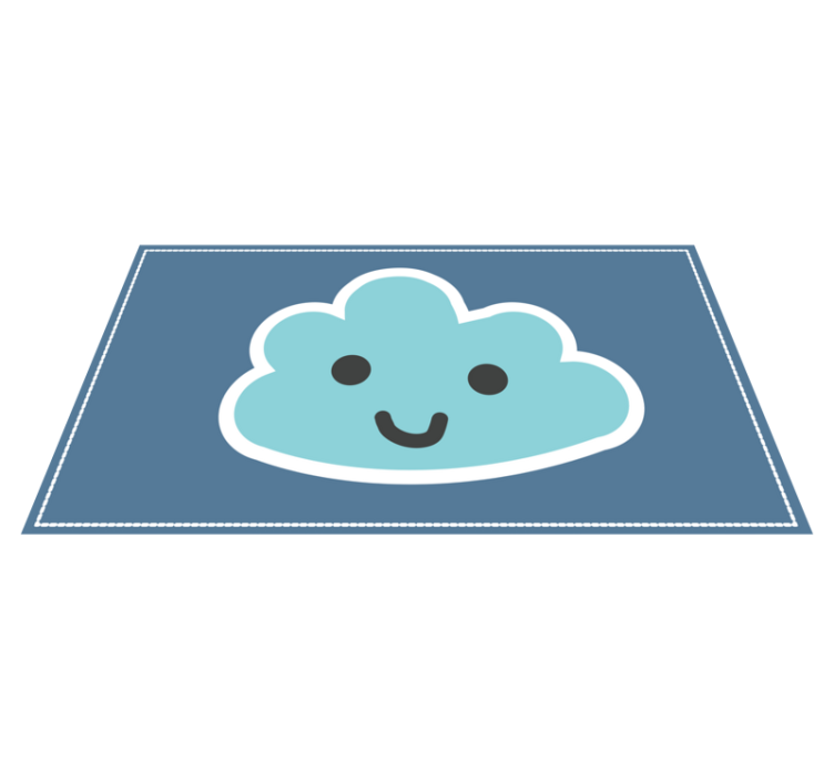 Tapis vinyle pour enfants conception de nuage souriant - TenStickers