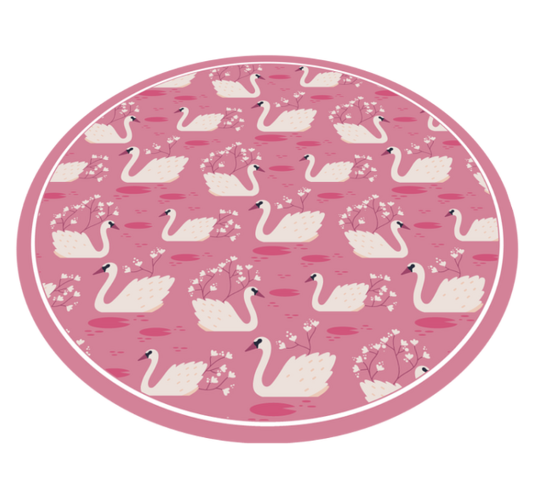 Tapis vinyle chambre bébé sérénité du lac des cygnes - TenStickers
