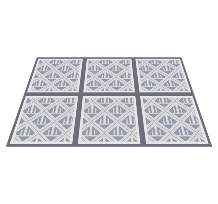 Tapis vinyle géométrique ensemble de carrés à motifs - TenStickers