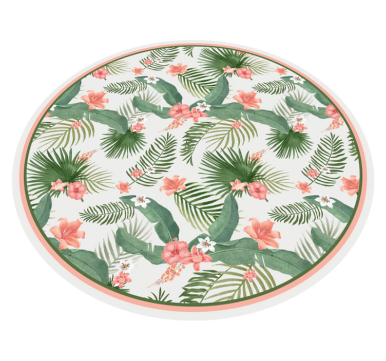 Tapis vinyle fleurs et plantes plantes tropicales - TenStickers