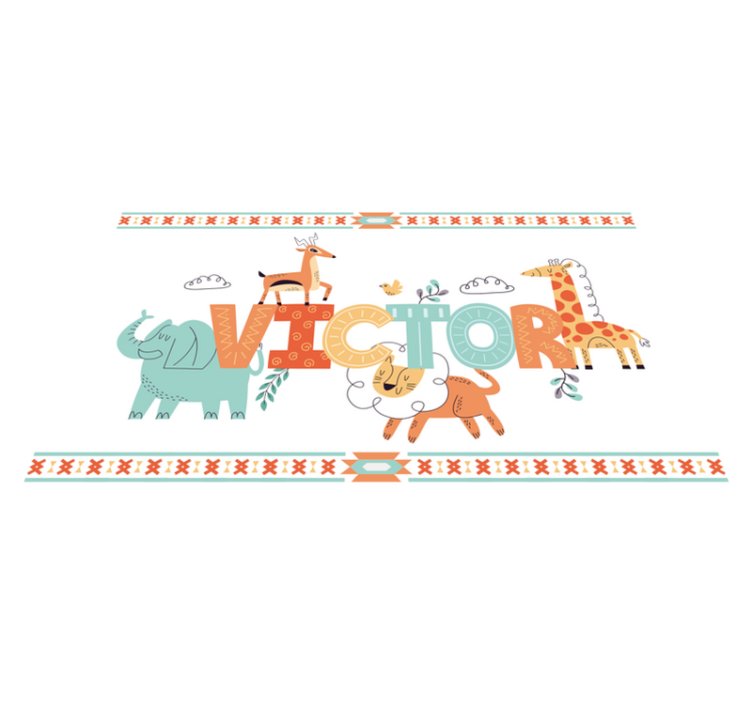 Tapis vinyle personnalisé thème safari  - TenStickers