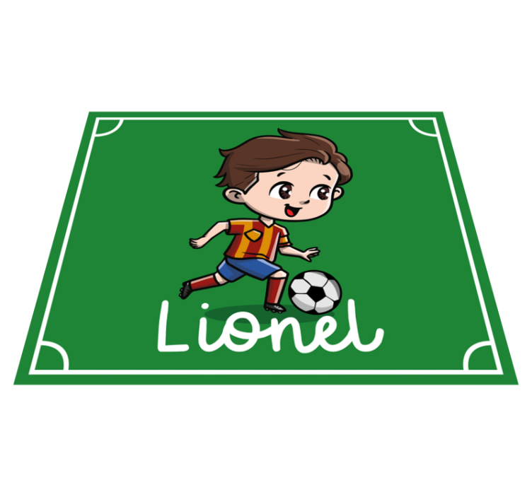 Tapis vinyle personnalisé football personnalisable - TenStickers