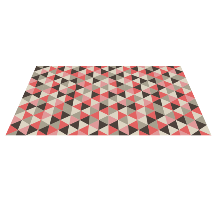 Tapis vinyle géométrique réseau triangulaire cubiste - TenStickers