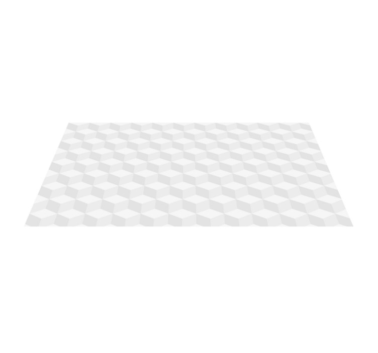 Tapis vinyle géométrique illusion cubique - TenStickers